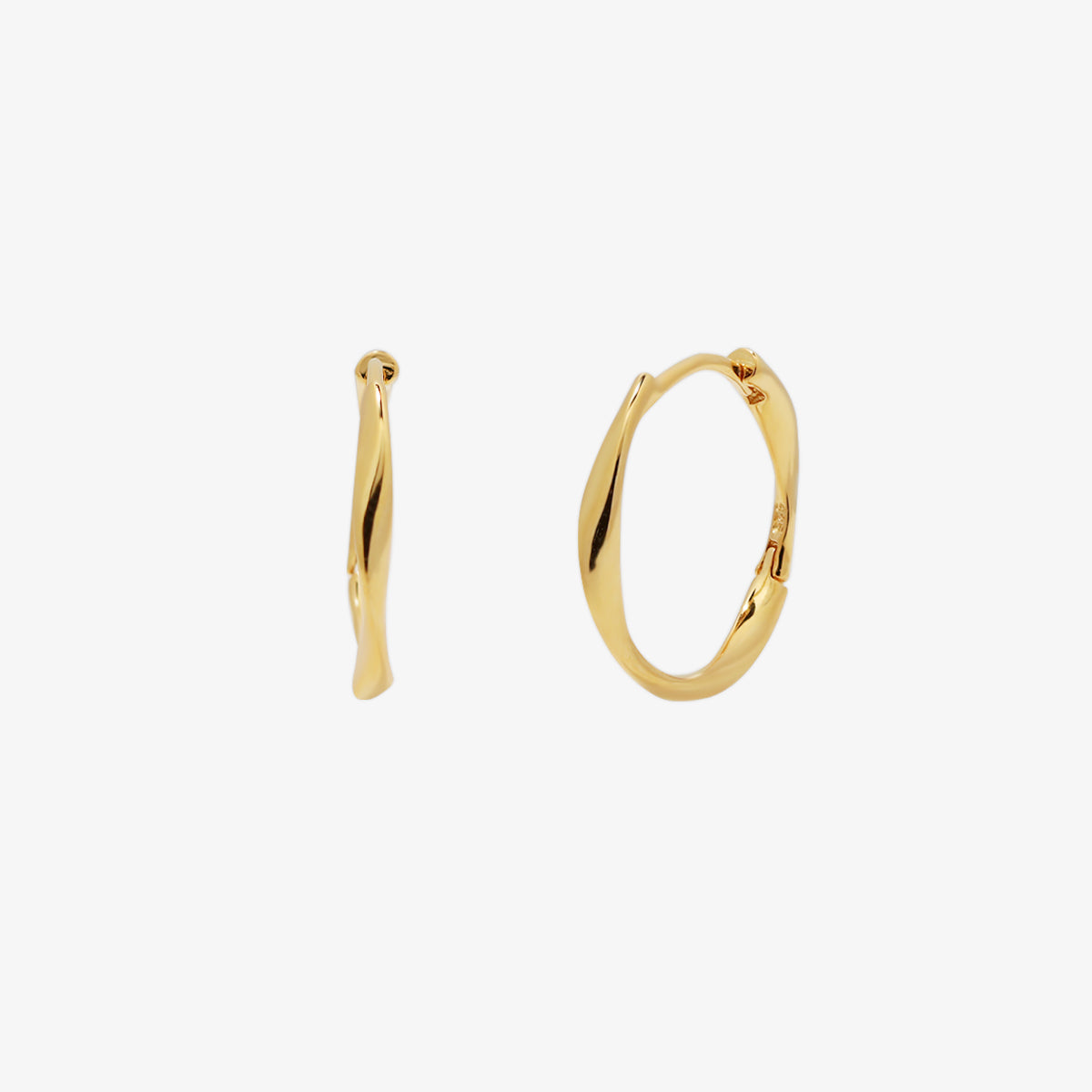 Twisted one-touch earrings-0
