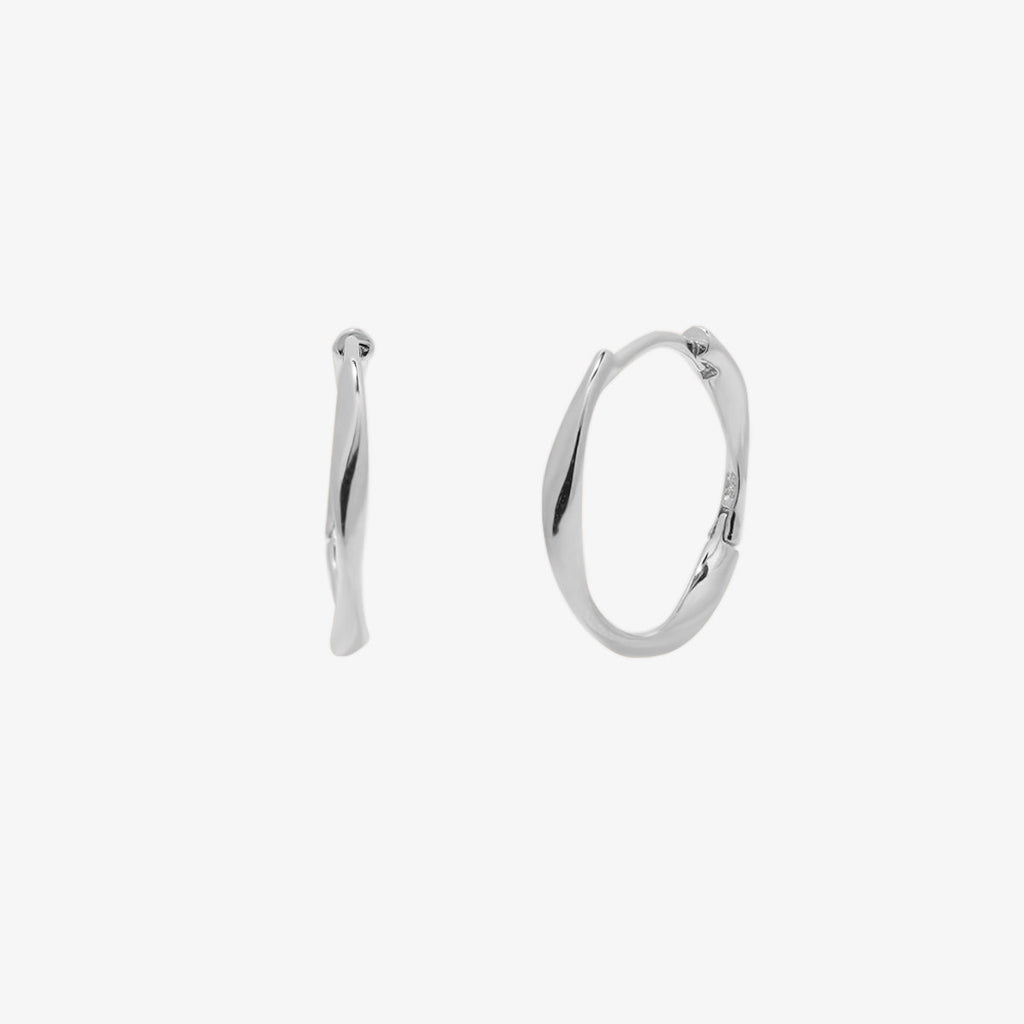 Twisted one-touch earrings-5