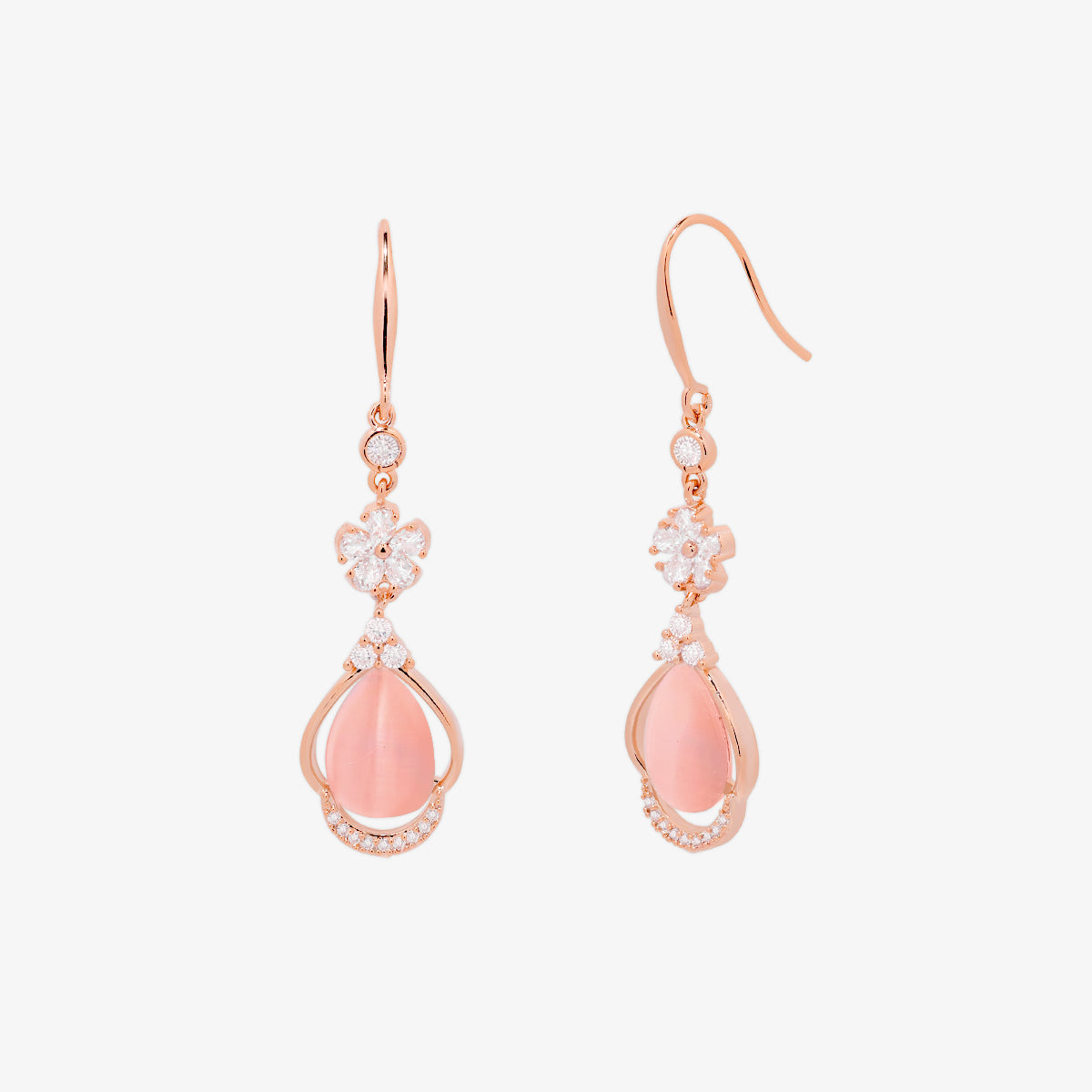 Mother of pearl hook drop earrings-6