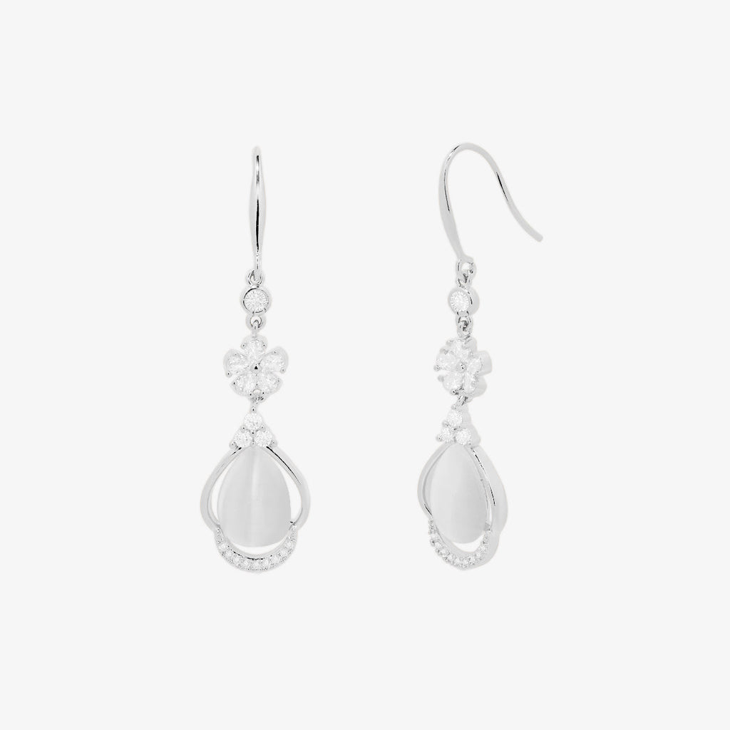 Mother of pearl hook drop earrings-5