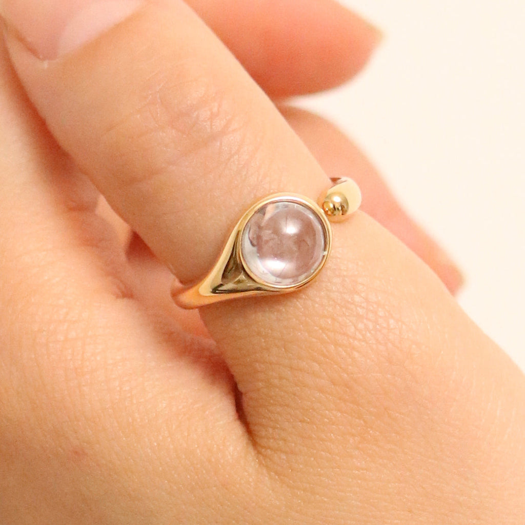 Clear Moonstone Ring-2