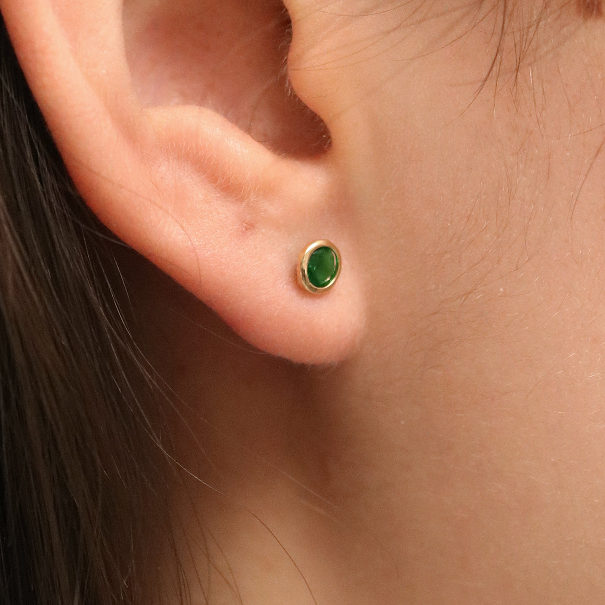 Green onyx studs-2