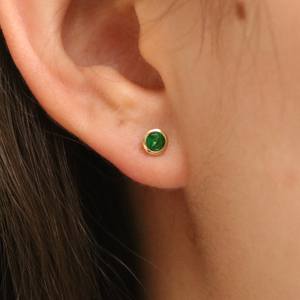 Green onyx studs-1
