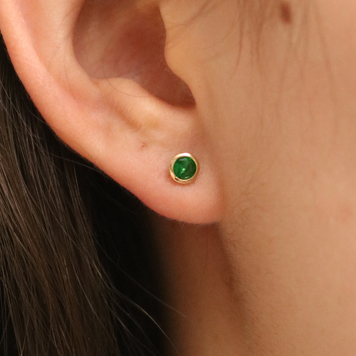 Green onyx studs-1