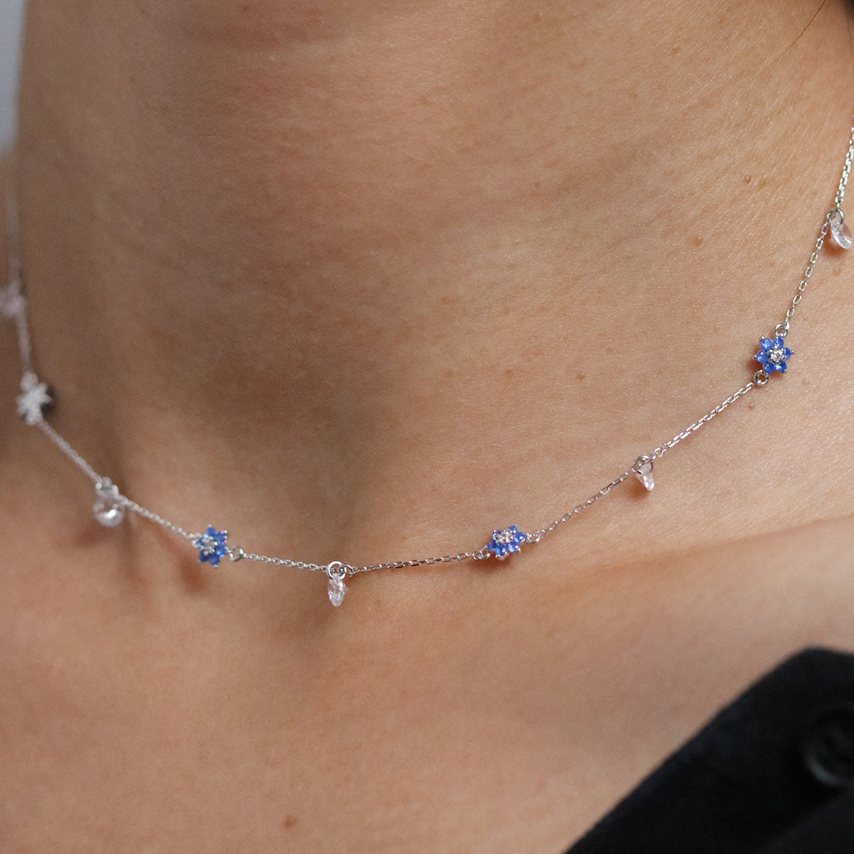 Daisy gemstone necklace-1