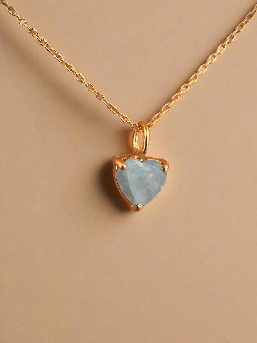 March Birthstone Chain Necklace-3