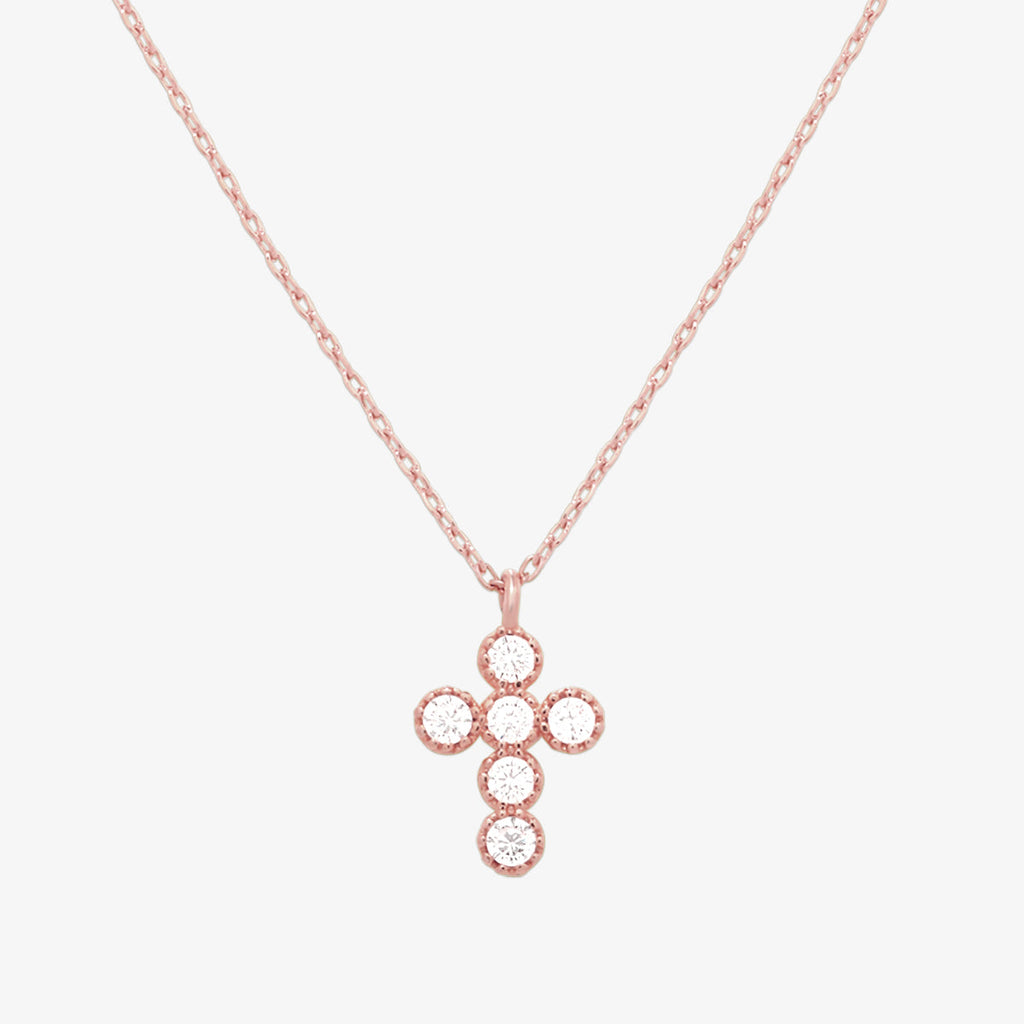Cubic cross necklace-5