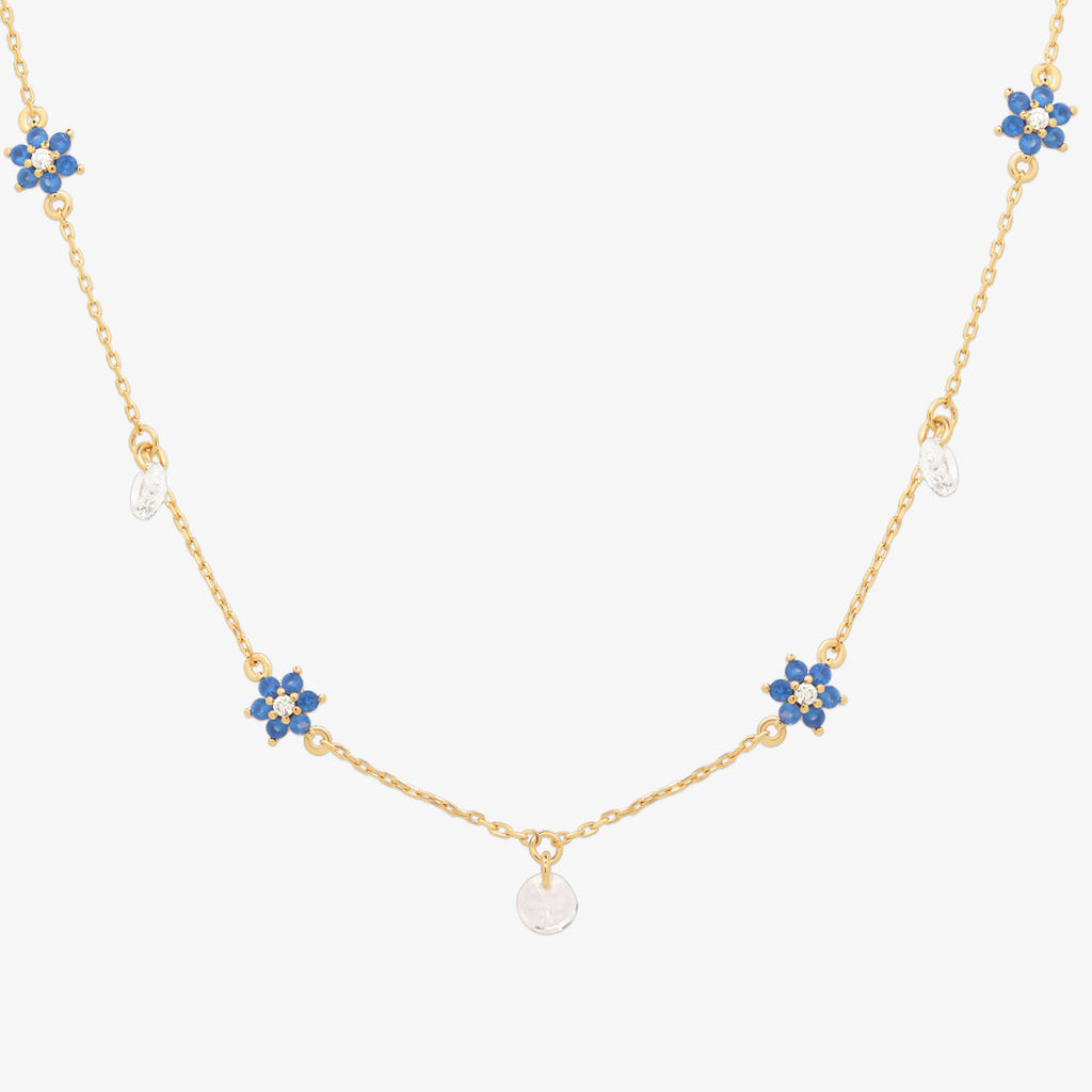 Daisy gemstone necklace-2