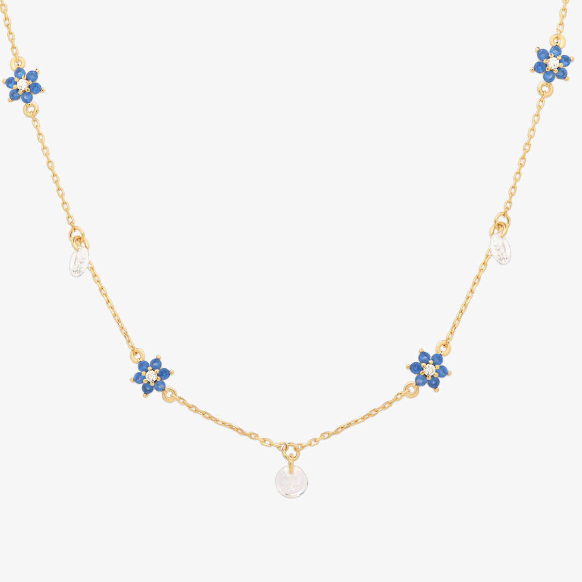 Daisy gemstone necklace-2