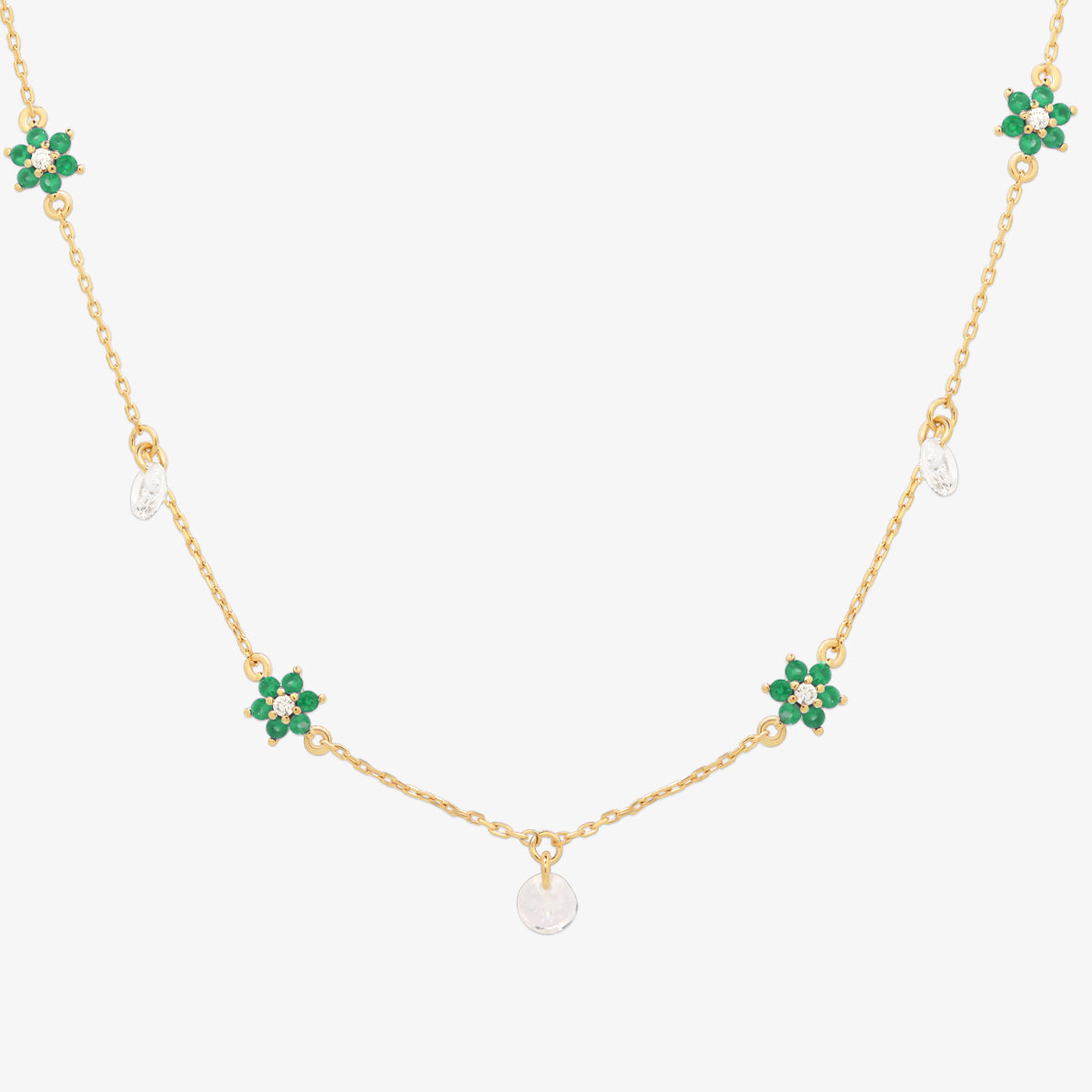 Daisy gemstone necklace-0
