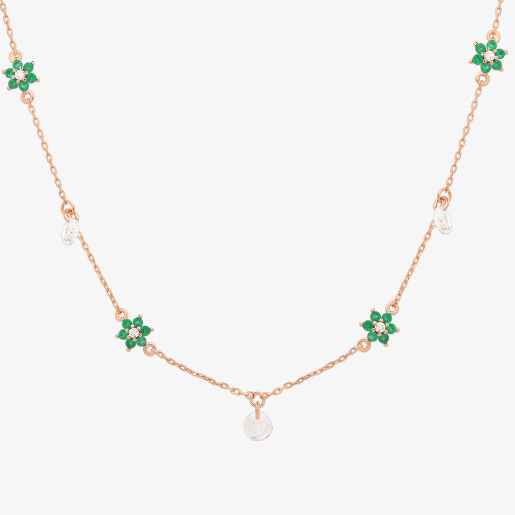 Daisy gemstone necklace-9