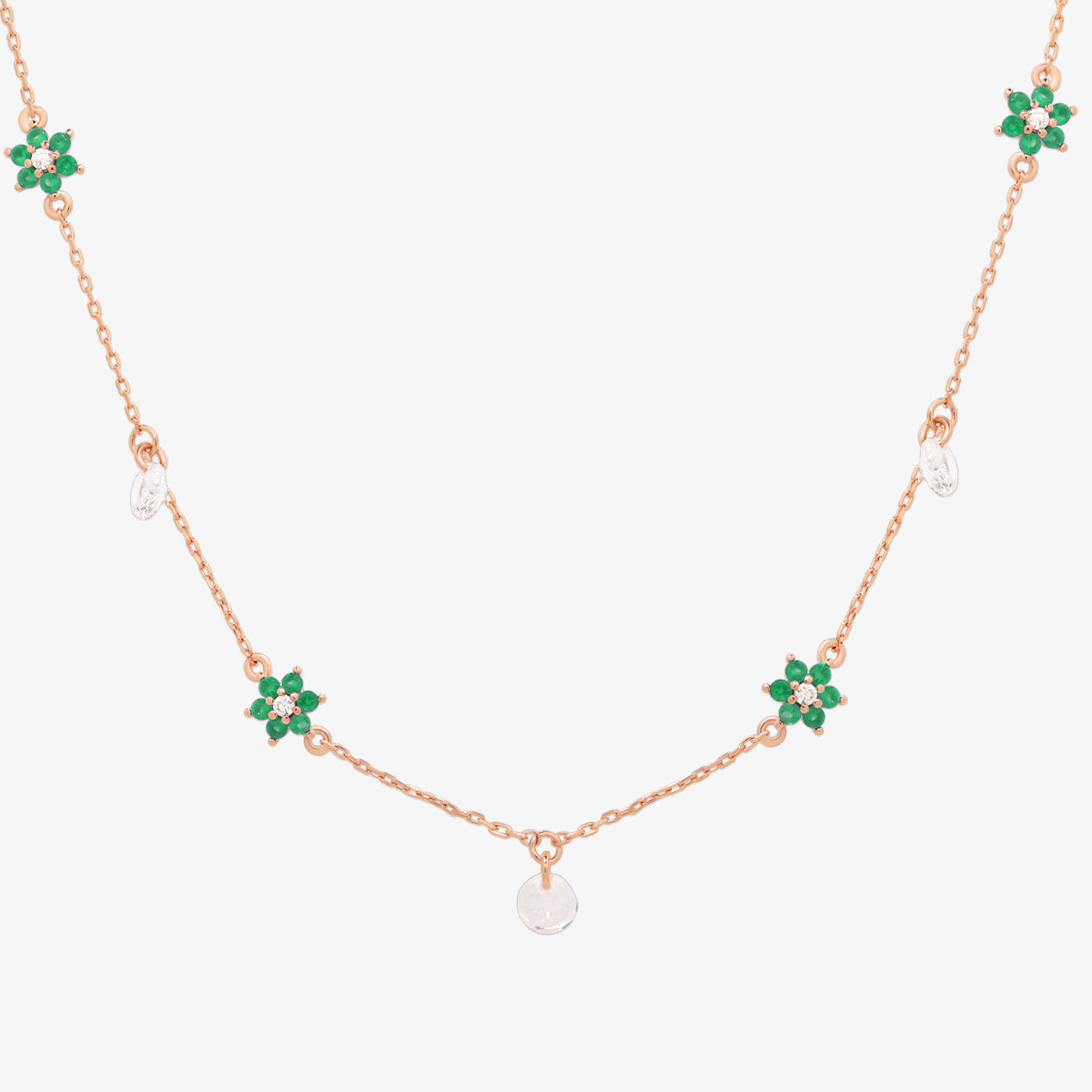 Daisy gemstone necklace-9