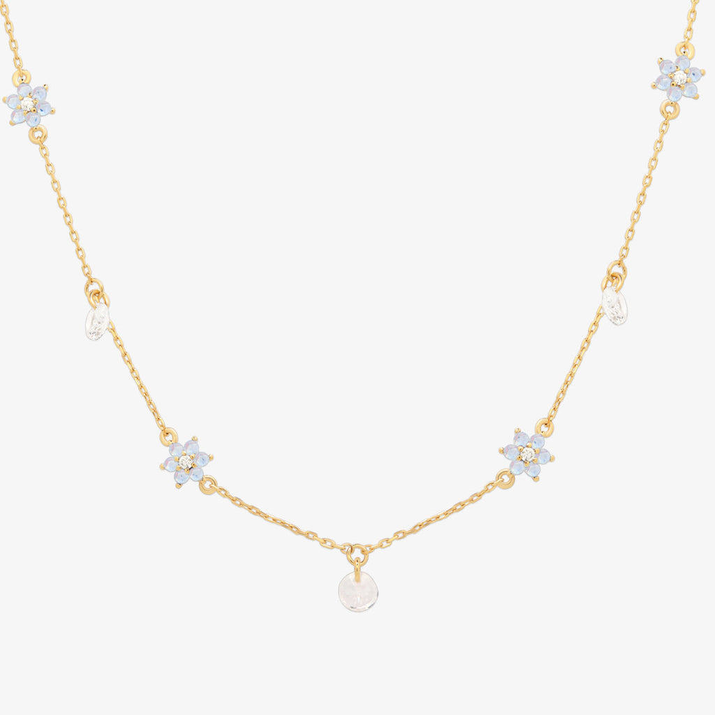 Daisy gemstone necklace-5