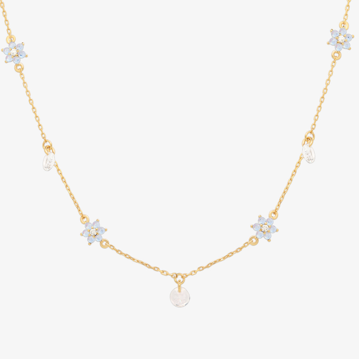 Daisy gemstone necklace-5