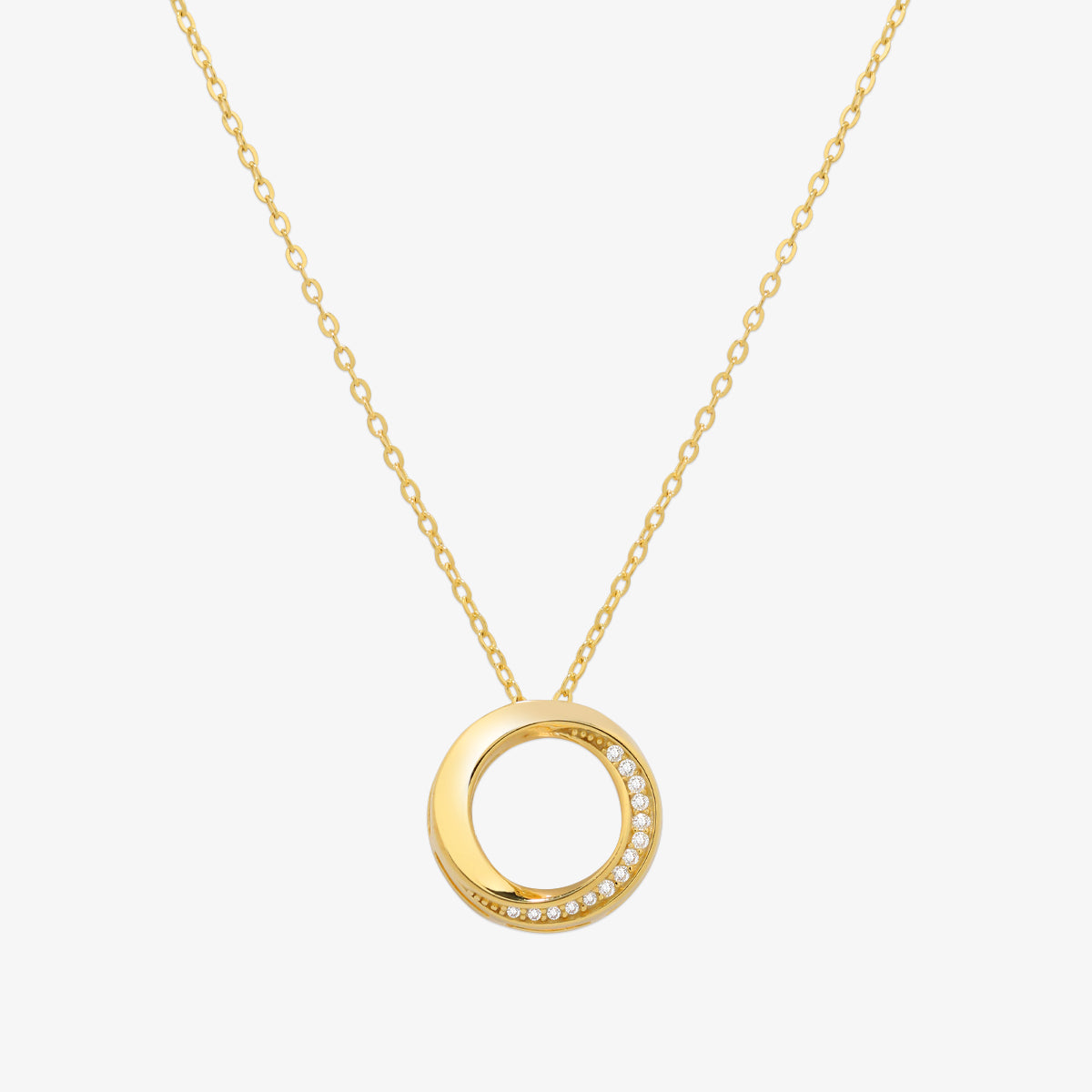 Circle cubic necklace-0