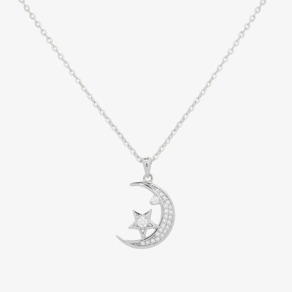 Cubic moon star necklace-1