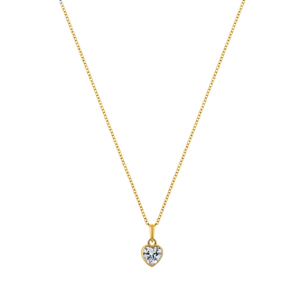 Pure Heart Gold sterling silver Necklace-0