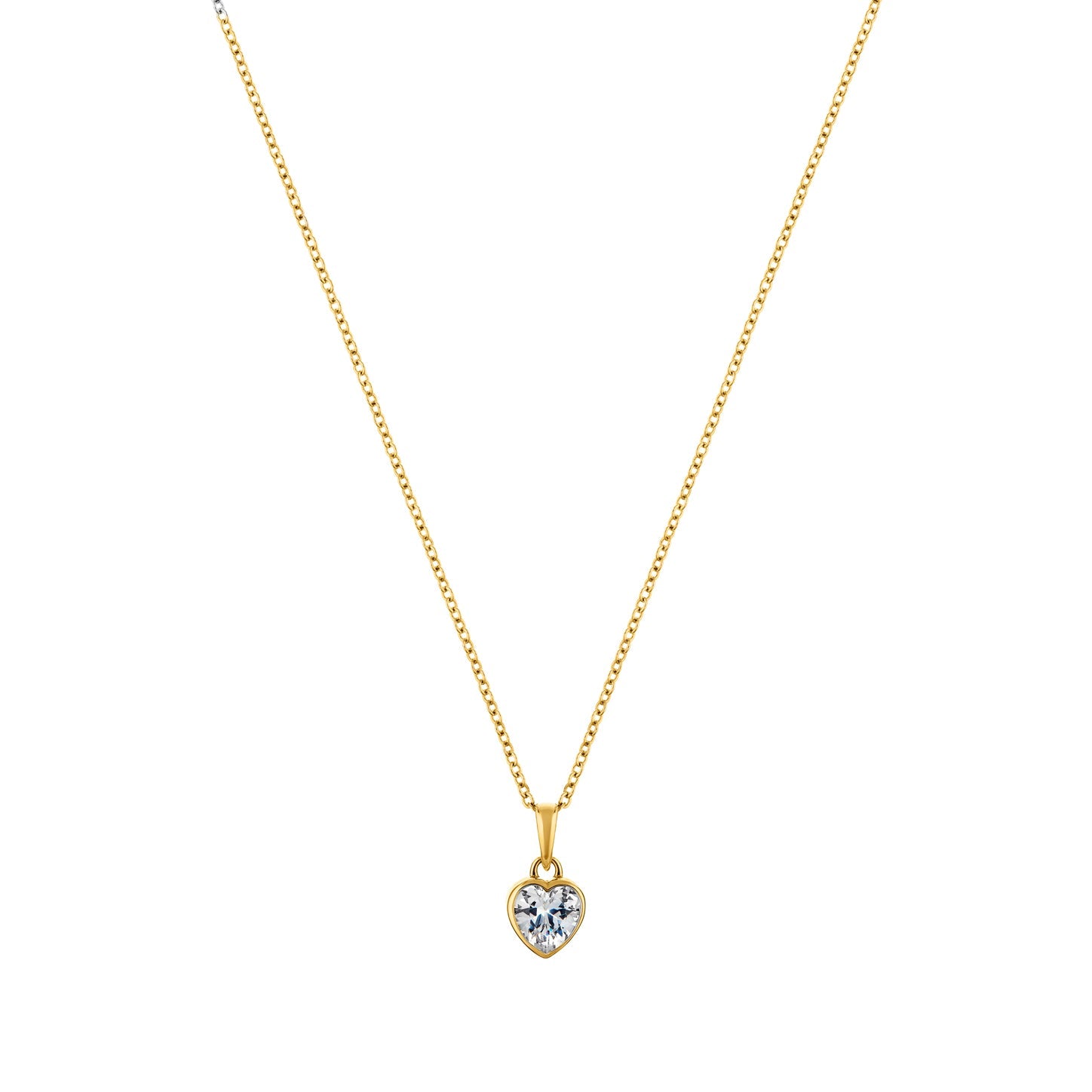 Pure Heart Gold sterling silver Necklace-0