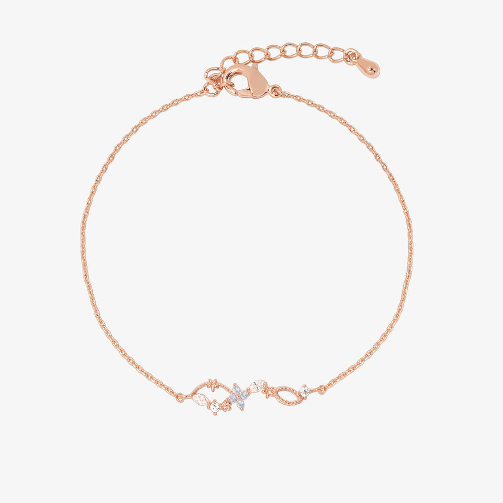 Moonstone daisy cubic bracelet-6