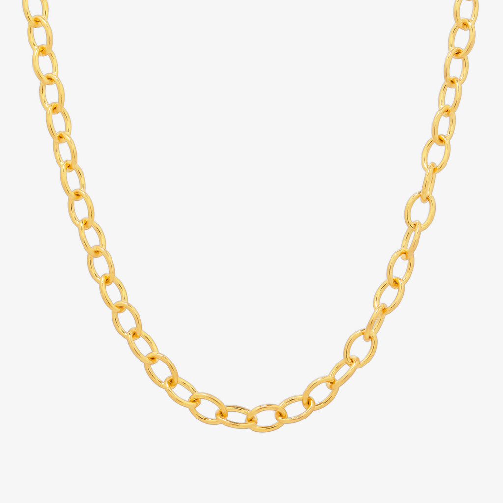 Medium oval chain necklace-0