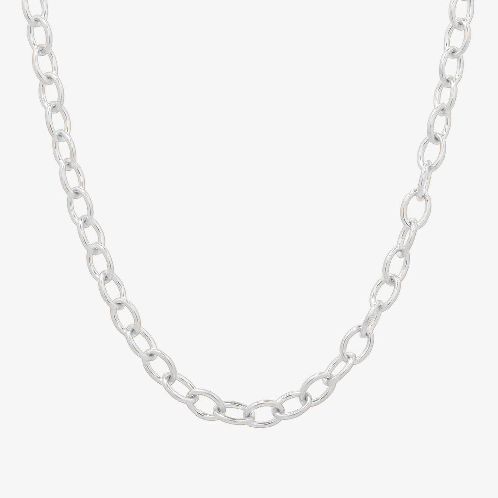 Medium oval chain necklace-5